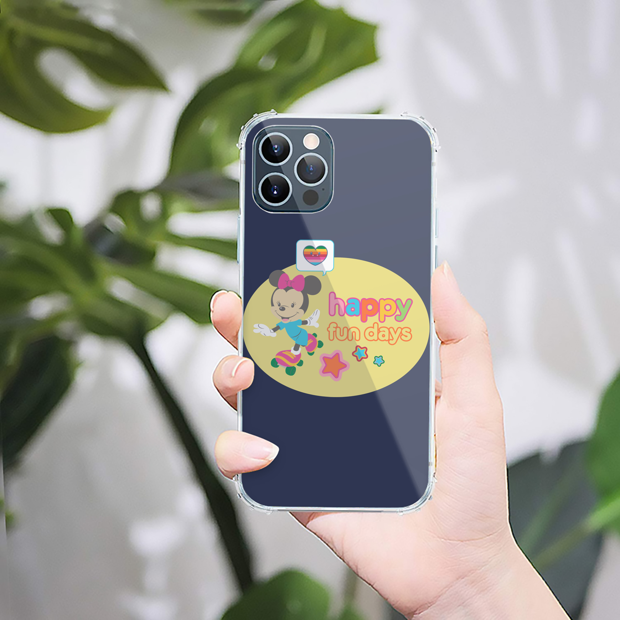 （画像用） ミッキーマウス Mickey Mouse 【iPhone 12シリーズ対応】透明スマホケース（クリアソフトケース）
